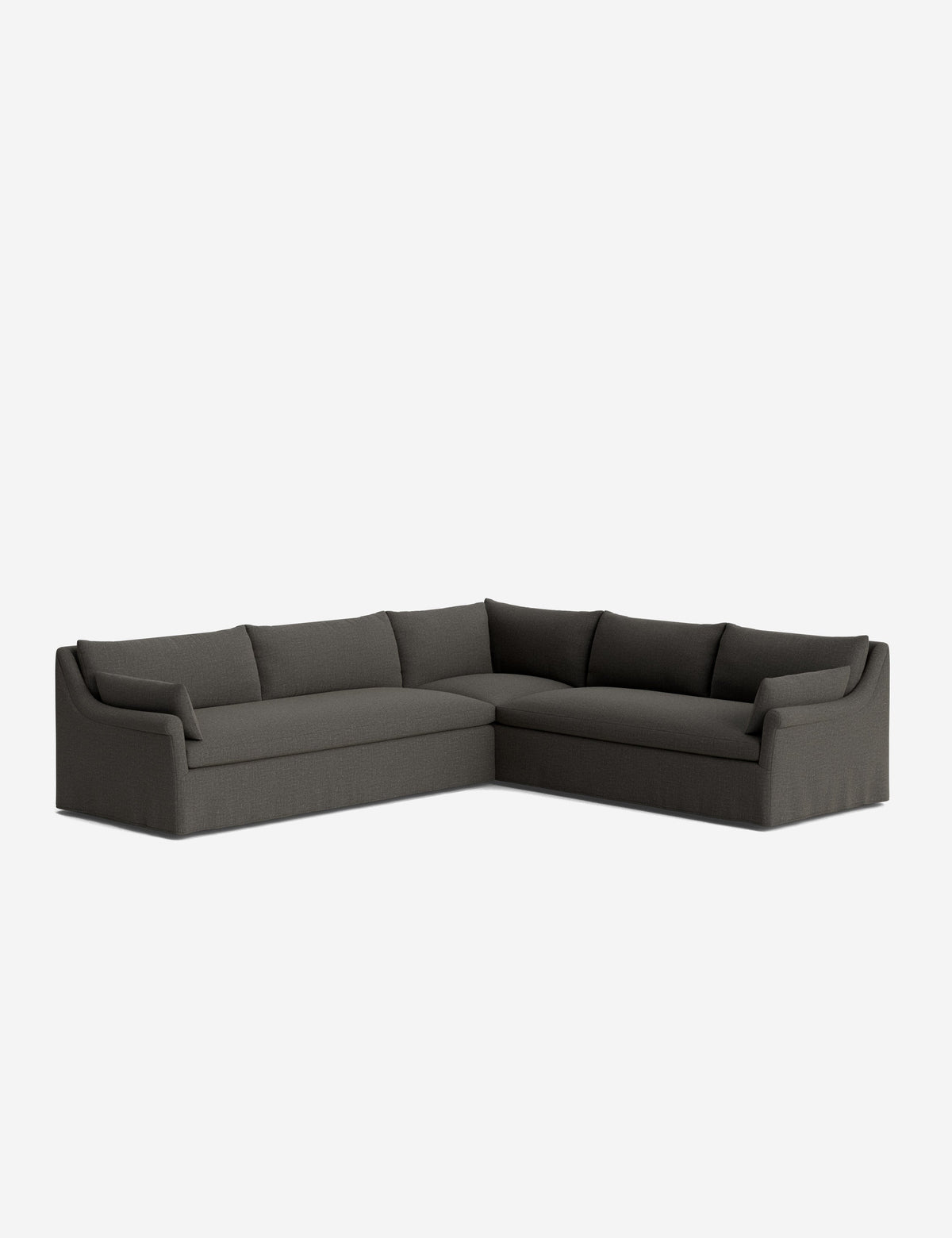Portola Rolled Arm Luxe Depth Slipcover Corner Sectional Sofa