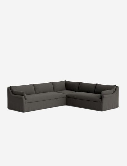 Portola Rolled Arm Luxe Depth Slipcover Corner Sectional Sofa