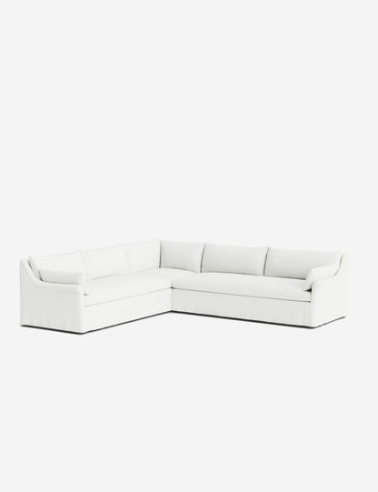 Portola Rolled Arm Luxe Depth Slipcover Corner Sectional Sofa