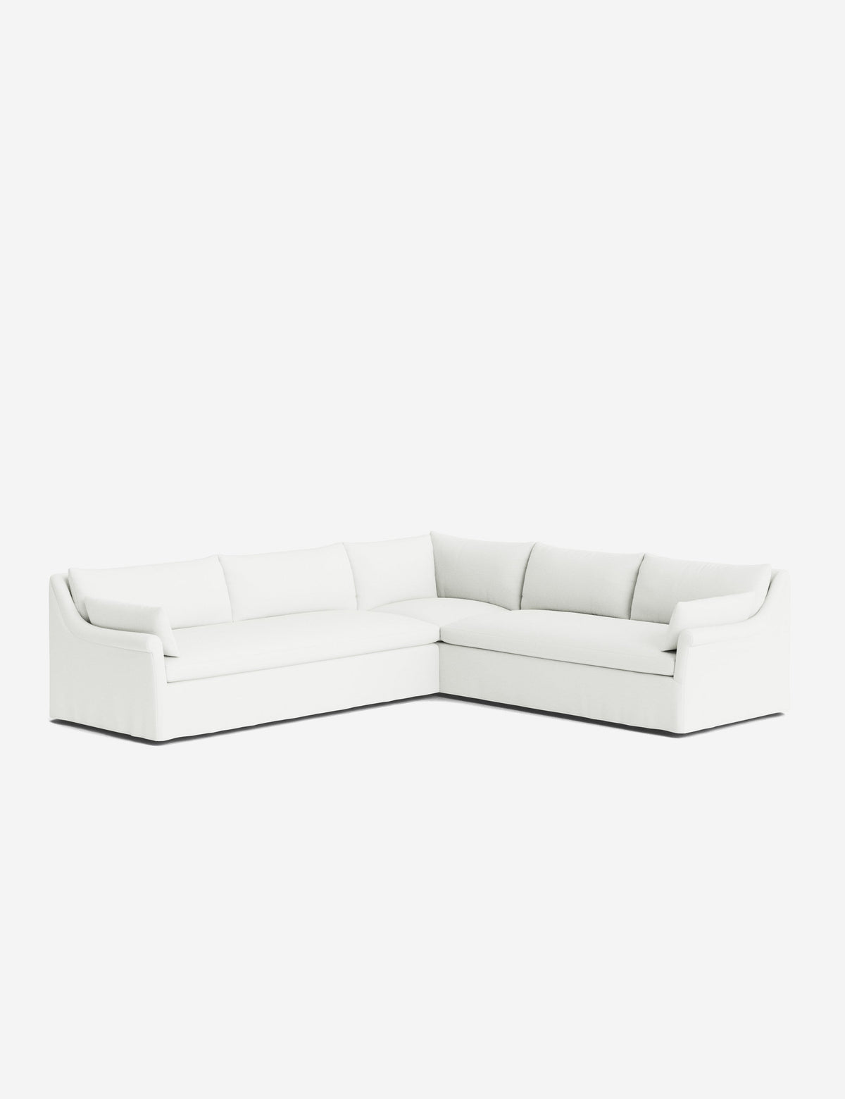 Portola Rolled Arm Luxe Depth Slipcover Corner Sectional Sofa