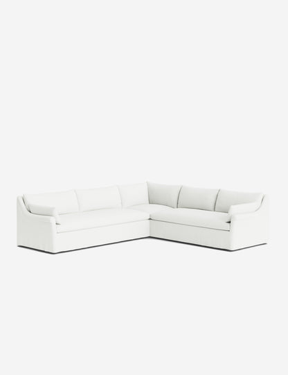 Portola Rolled Arm Luxe Depth Slipcover Corner Sectional Sofa