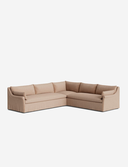 Portola Rolled Arm Luxe Depth Slipcover Corner Sectional Sofa