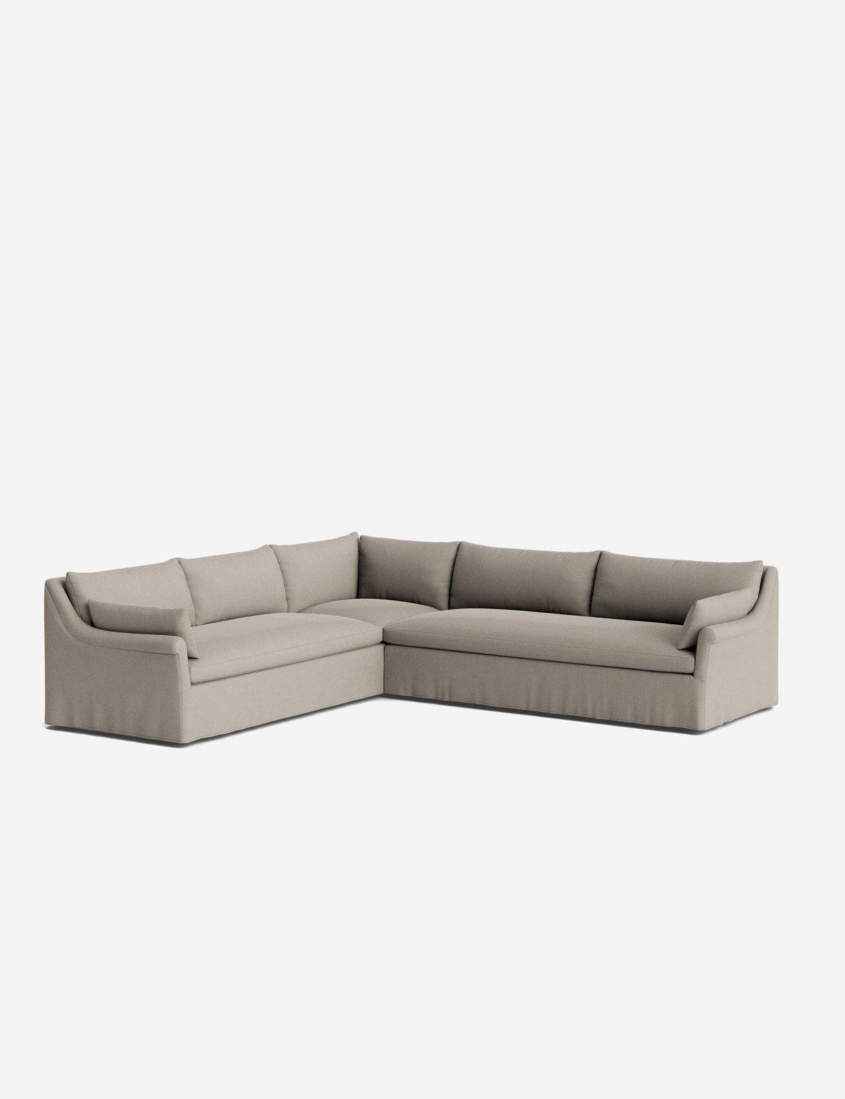 Portola Rolled Arm Luxe Depth Slipcover Corner Sectional Sofa