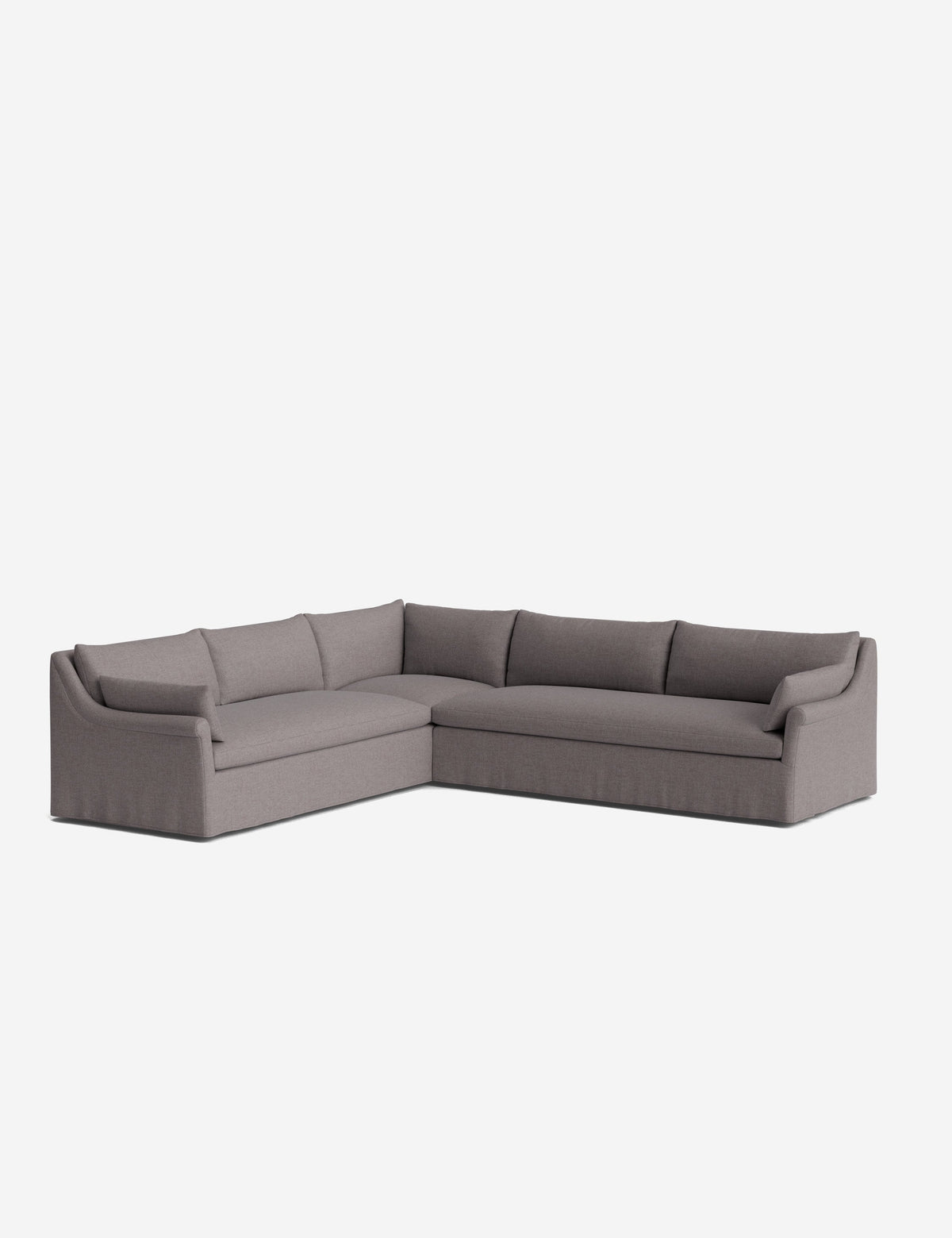 Portola Rolled Arm Luxe Depth Slipcover Corner Sectional Sofa