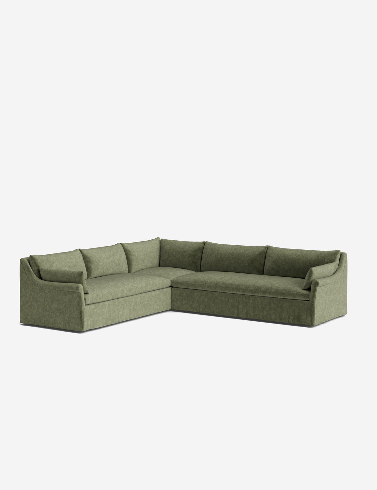 Portola Rolled Arm Luxe Depth Slipcover Corner Sectional Sofa
