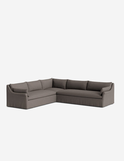 Portola Rolled Arm Luxe Depth Slipcover Corner Sectional Sofa