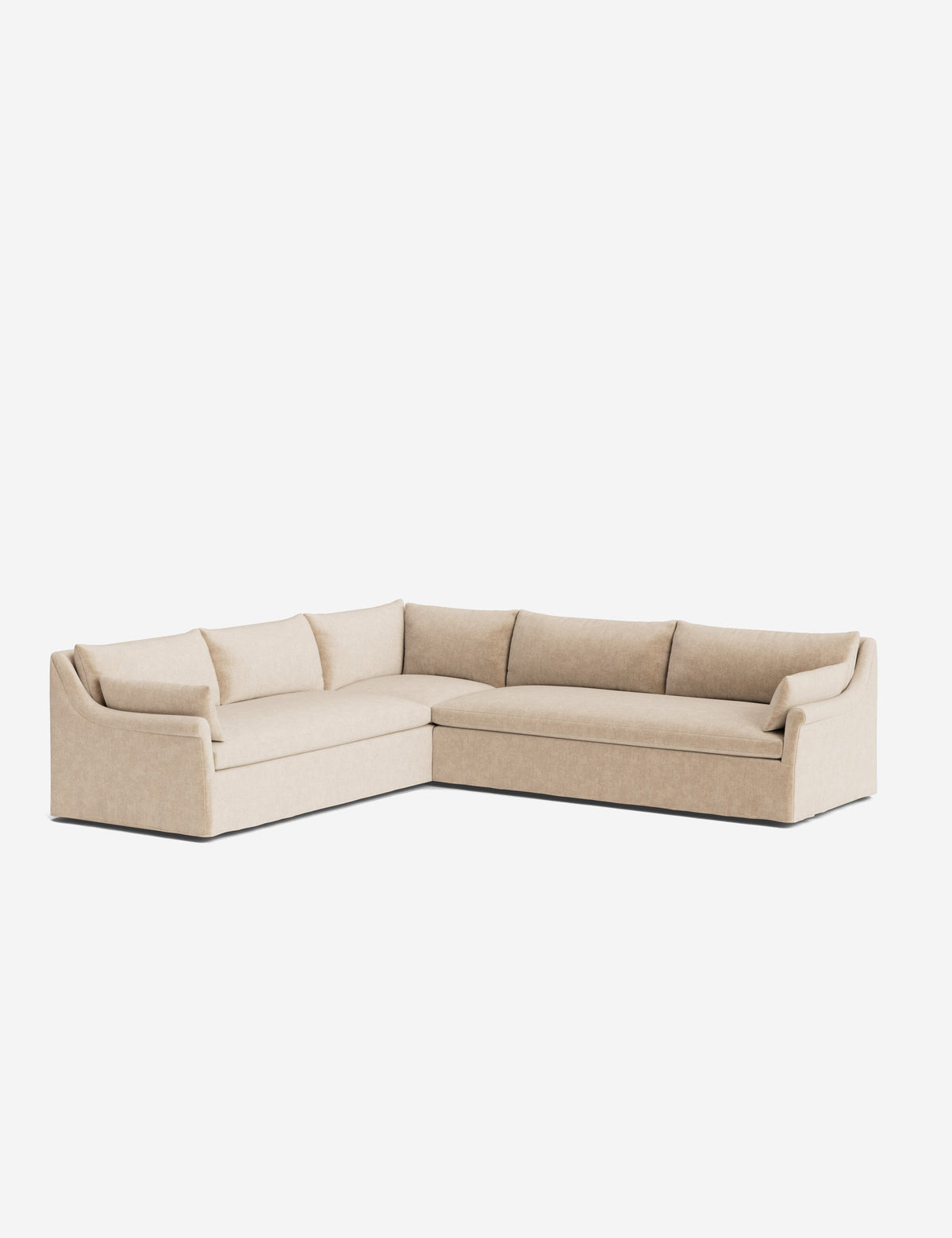 Portola Rolled Arm Luxe Depth Slipcover Corner Sectional Sofa