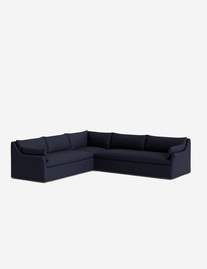 Portola Rolled Arm Luxe Depth Slipcover Corner Sectional Sofa