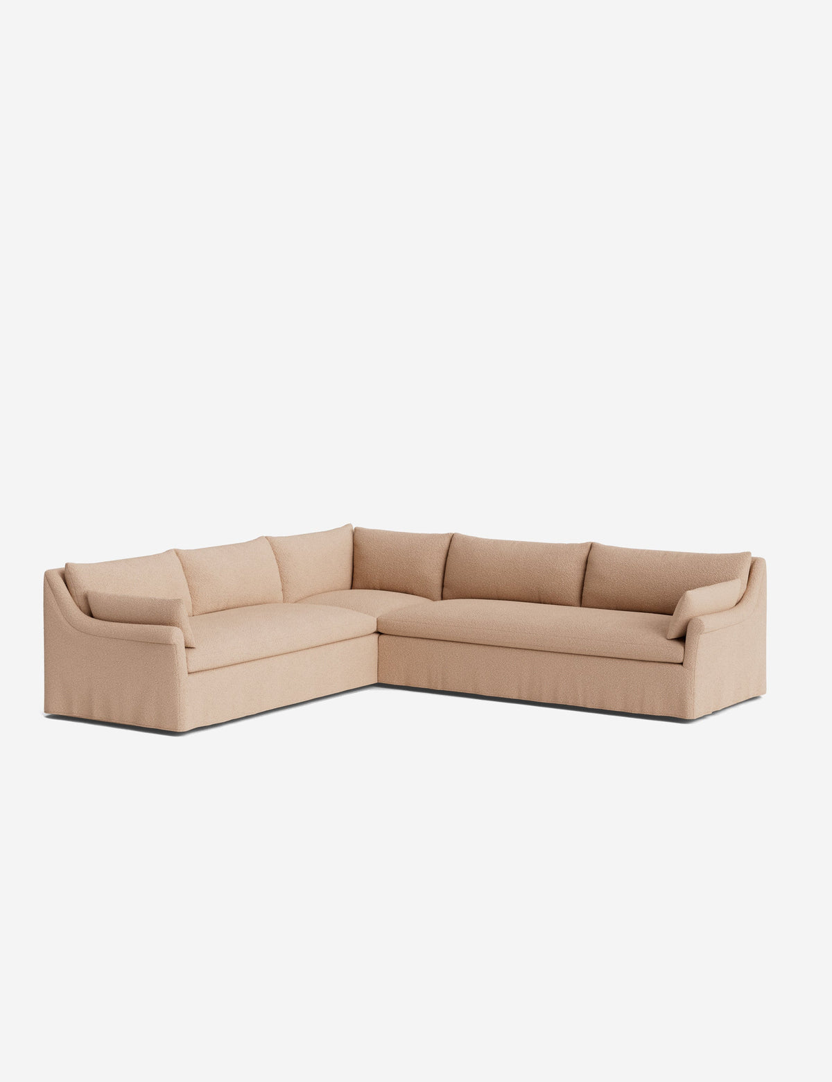 Portola Rolled Arm Luxe Depth Slipcover Corner Sectional Sofa