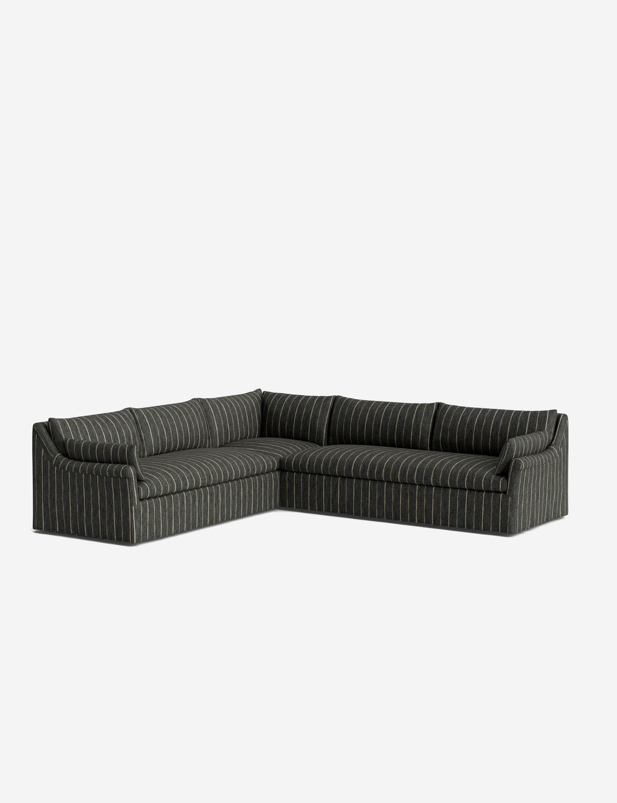 Portola Rolled Arm Luxe Depth Slipcover Corner Sectional Sofa
