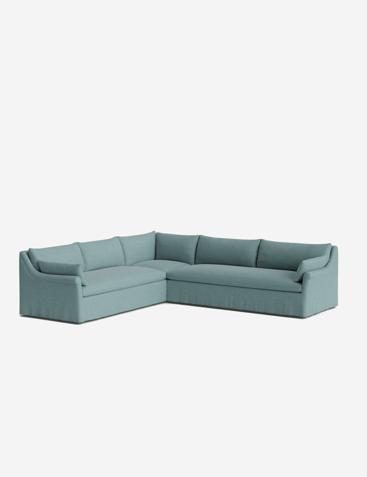 Portola Rolled Arm Luxe Depth Slipcover Corner Sectional Sofa
