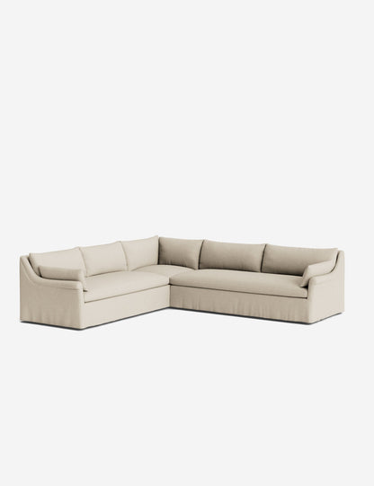 Portola Rolled Arm Luxe Depth Slipcover Corner Sectional Sofa