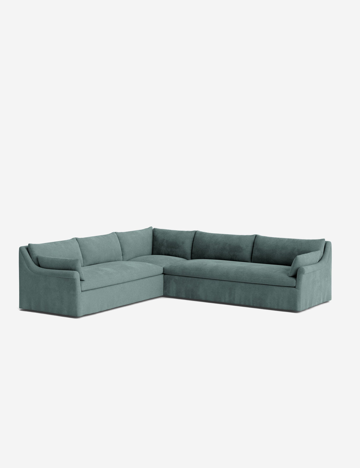 Portola Rolled Arm Luxe Depth Slipcover Corner Sectional Sofa