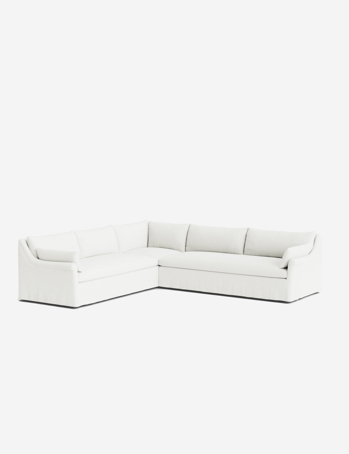 Portola Rolled Arm Luxe Depth Slipcover Corner Sectional Sofa