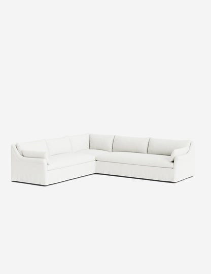 Portola Rolled Arm Luxe Depth Slipcover Corner Sectional Sofa