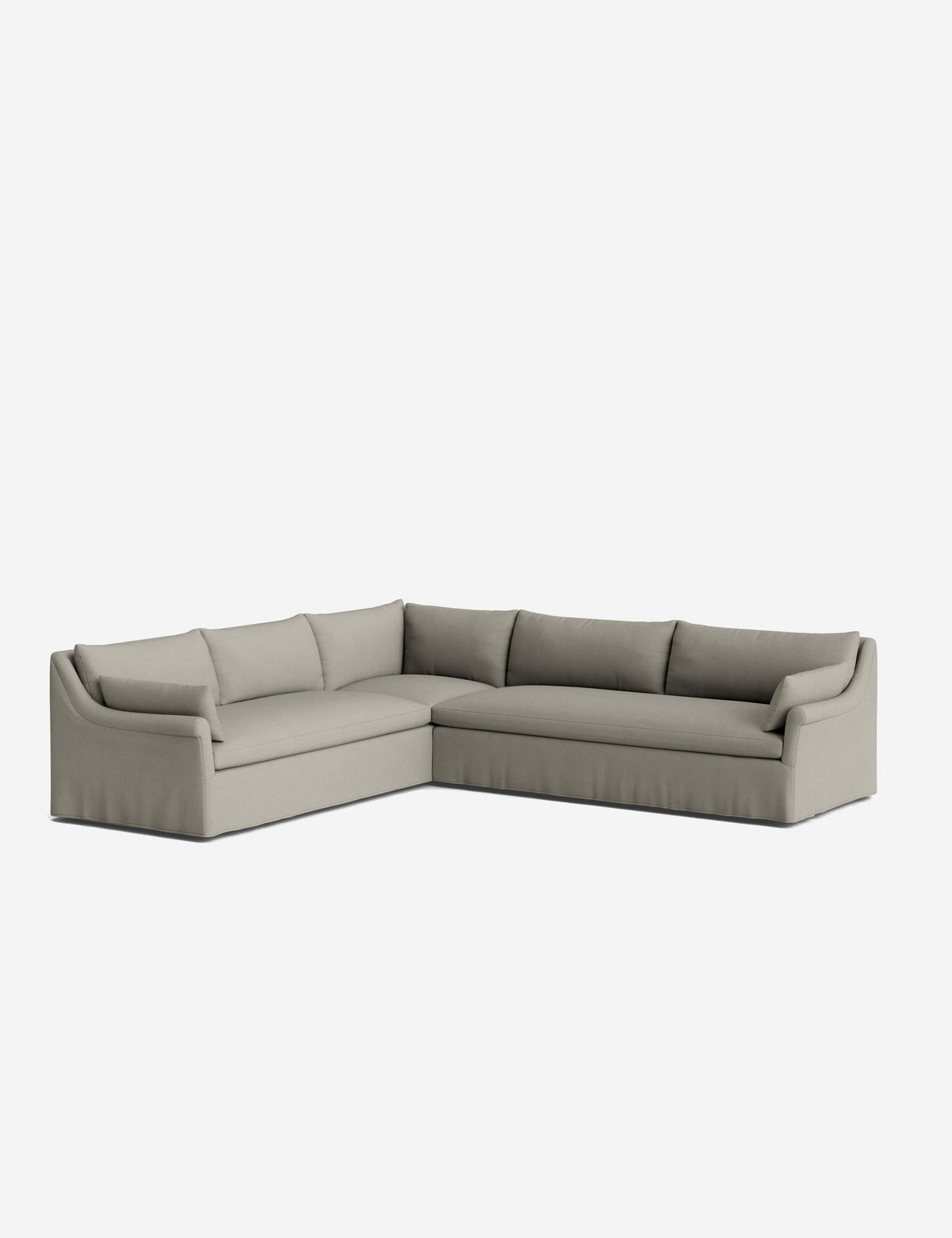 Portola Rolled Arm Luxe Depth Slipcover Corner Sectional Sofa