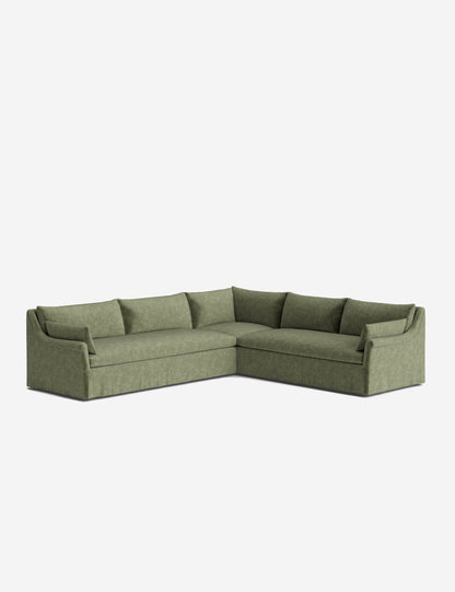 Portola Rolled Arm Luxe Depth Slipcover Corner Sectional Sofa