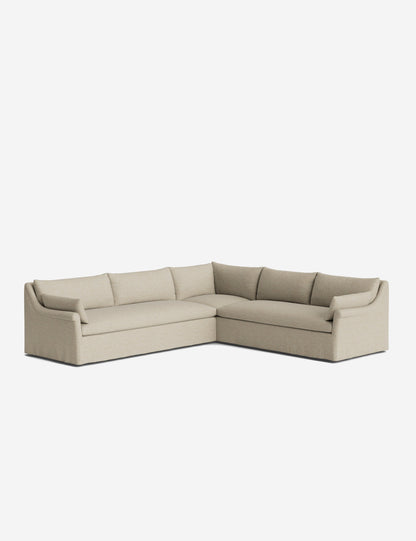 Portola Rolled Arm Luxe Depth Slipcover Corner Sectional Sofa