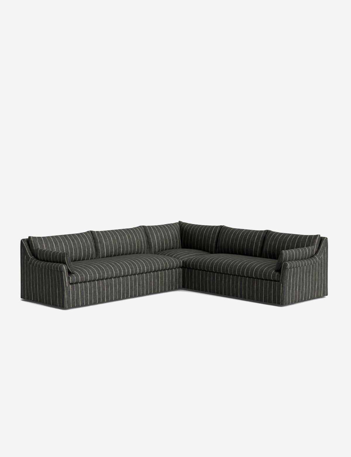 Portola Rolled Arm Luxe Depth Slipcover Corner Sectional Sofa