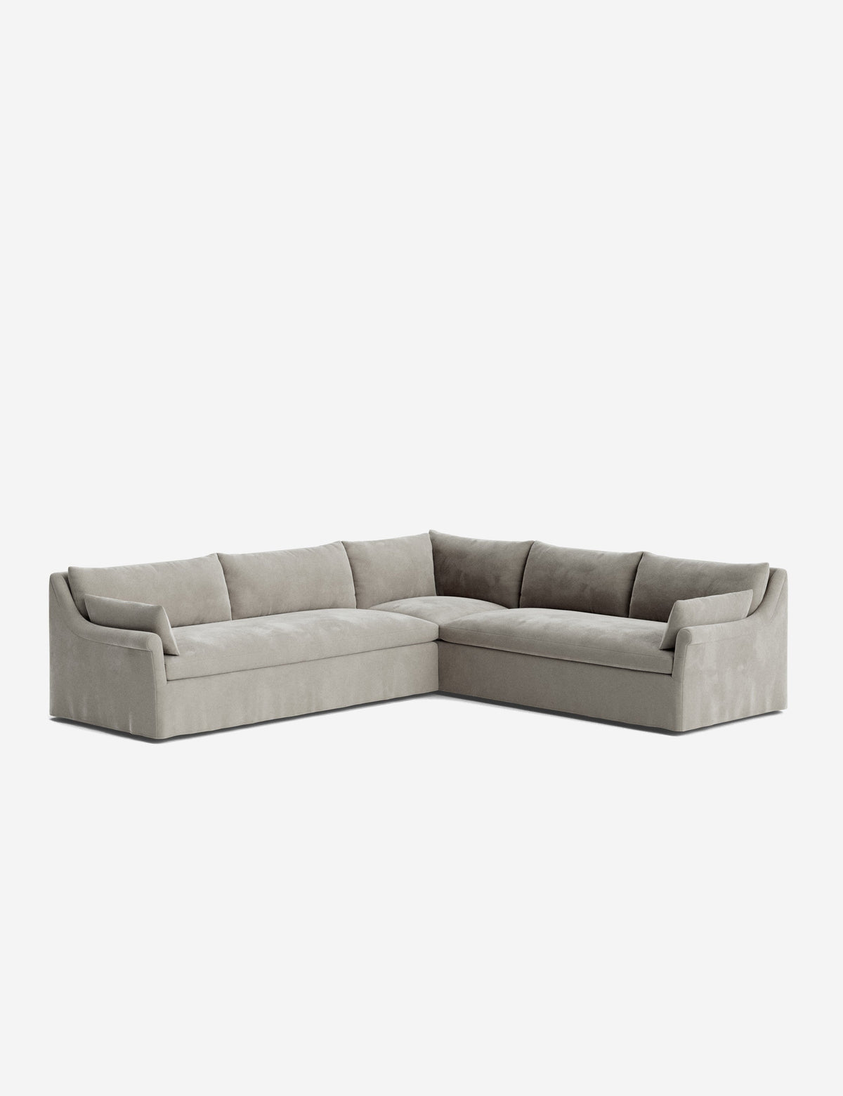 Portola Rolled Arm Luxe Depth Slipcover Corner Sectional Sofa