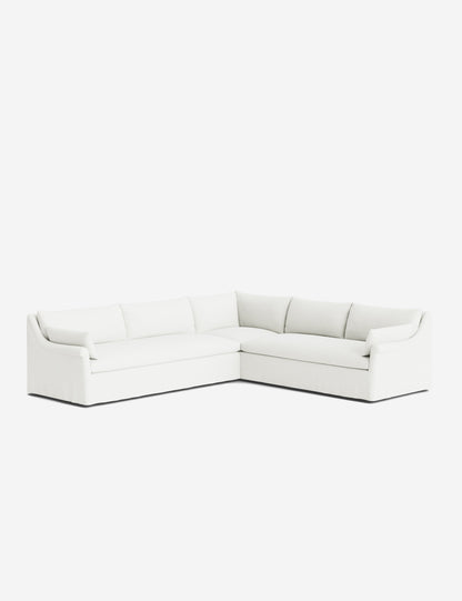 Portola Rolled Arm Luxe Depth Slipcover Corner Sectional Sofa