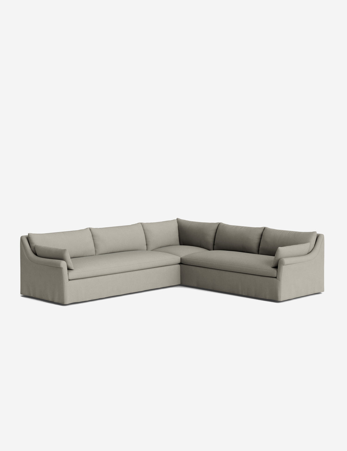 Portola Rolled Arm Luxe Depth Slipcover Corner Sectional Sofa