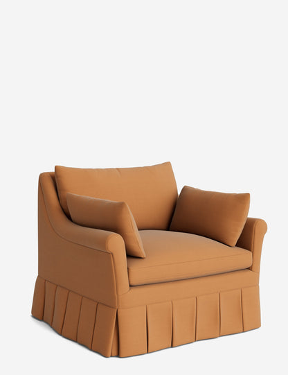 Portola Rolled Arm Pleated Accent Chair