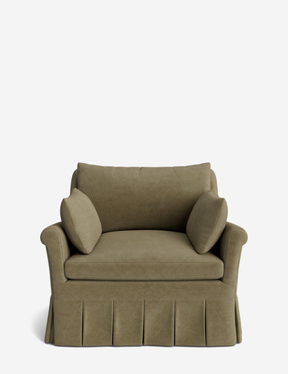 Portola Rolled Arm Pleated Accent Chair