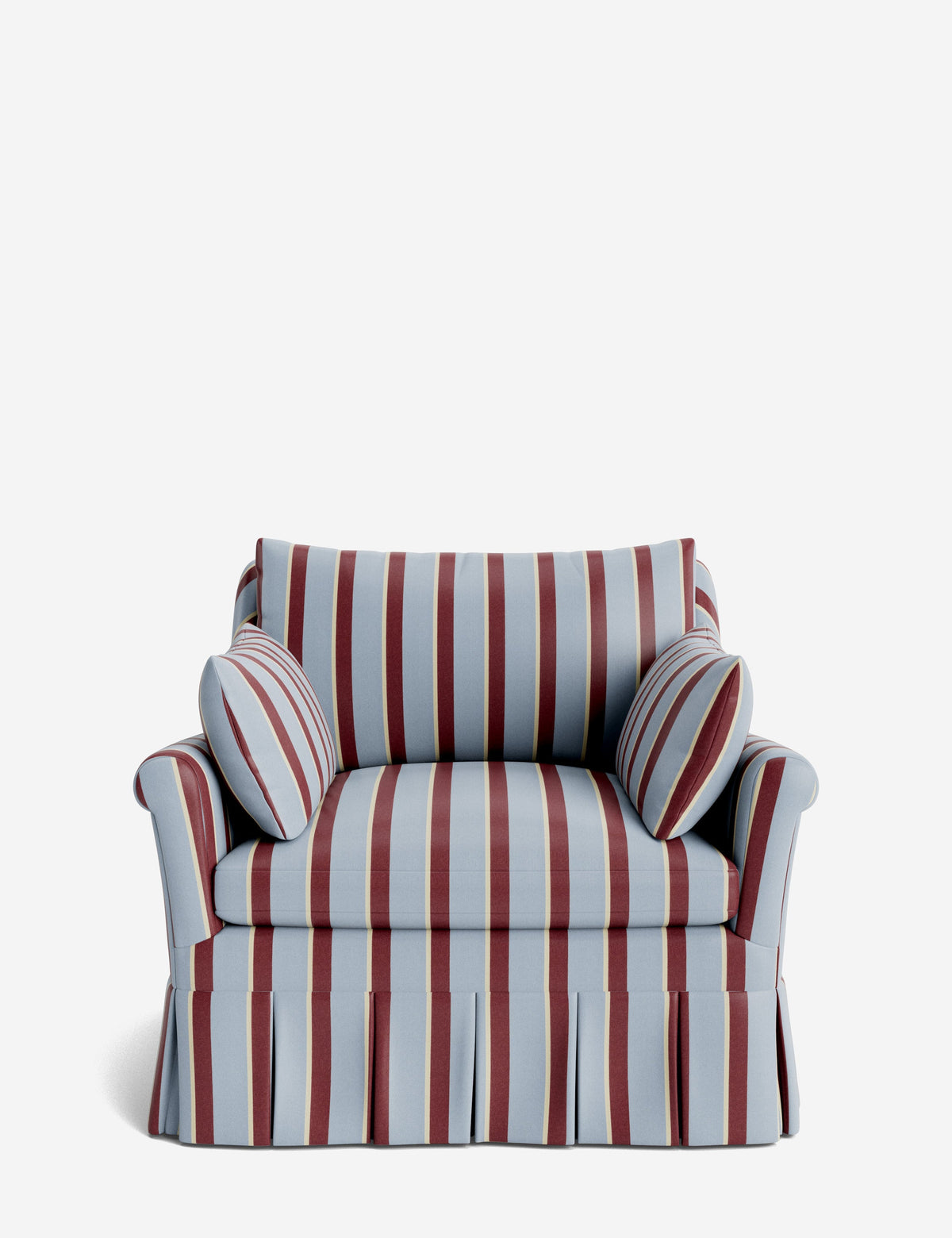 Portola Rolled Arm Pleated Accent Chair