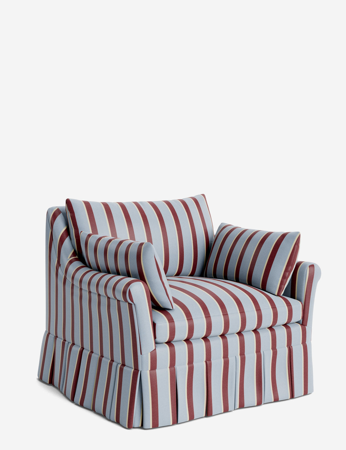 Portola Rolled Arm Pleated Accent Chair
