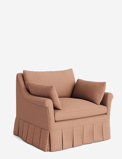 Portola Rolled Arm Pleated Accent Chair