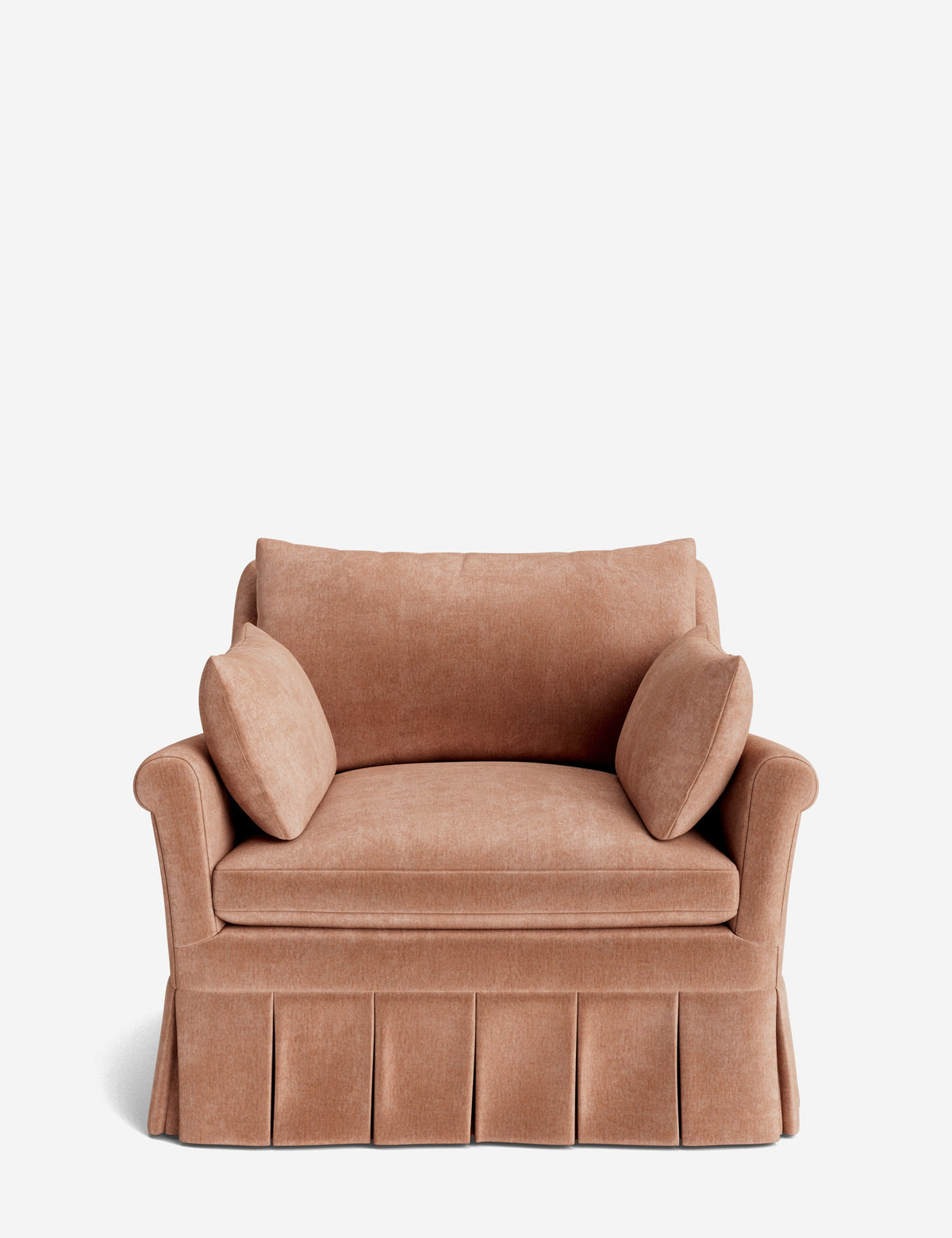 Portola Rolled Arm Pleated Accent Chair