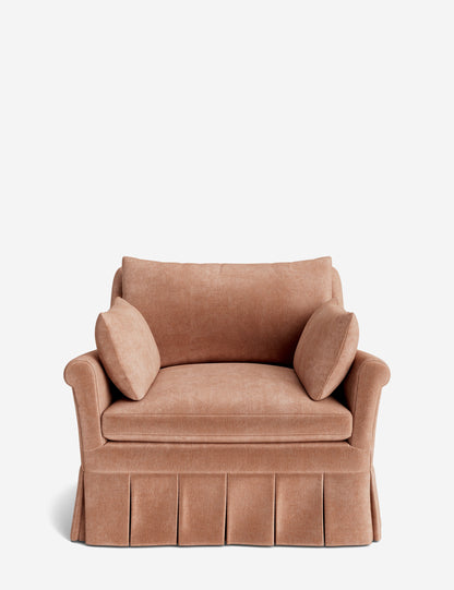 Portola Rolled Arm Pleated Accent Chair