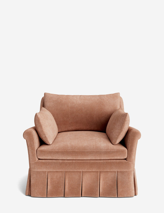 Portola Rolled Arm Pleated Accent Chair