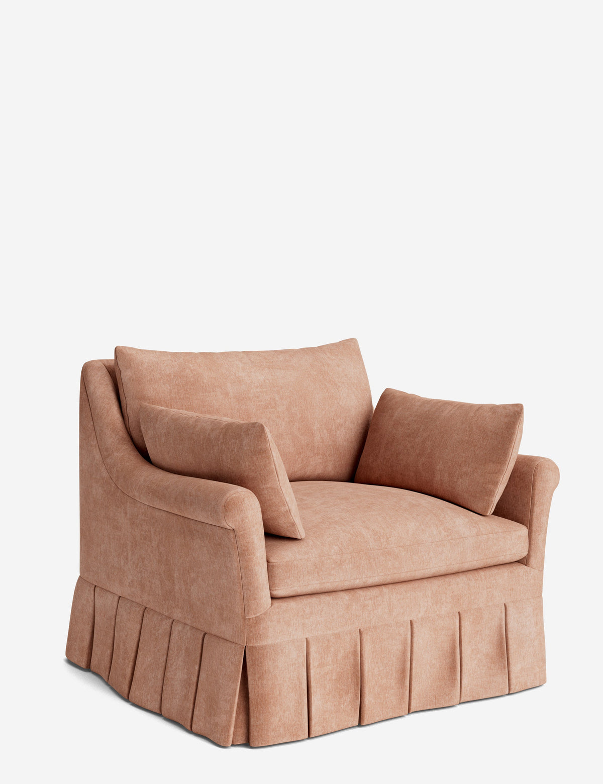 Portola Rolled Arm Pleated Accent Chair