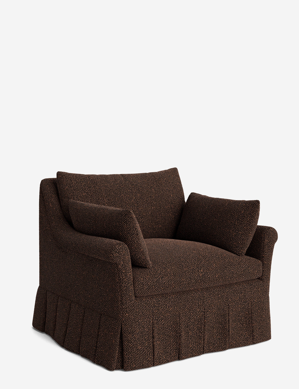 Portola Rolled Arm Pleated Accent Chair