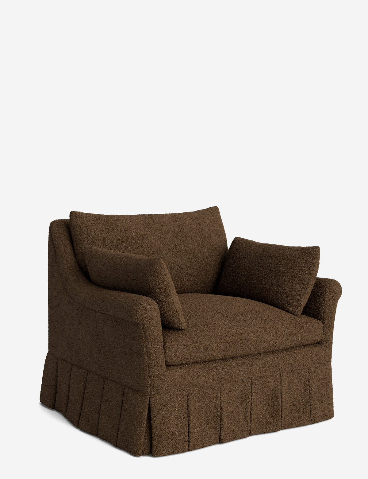 Portola Rolled Arm Pleated Accent Chair