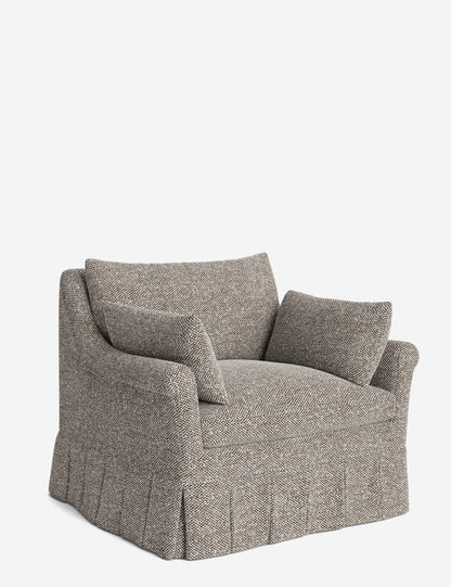 Portola Rolled Arm Pleated Accent Chair