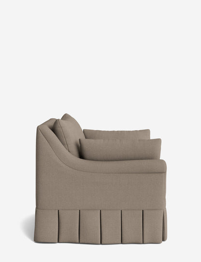 Portola Rolled Arm Pleated Accent Chair