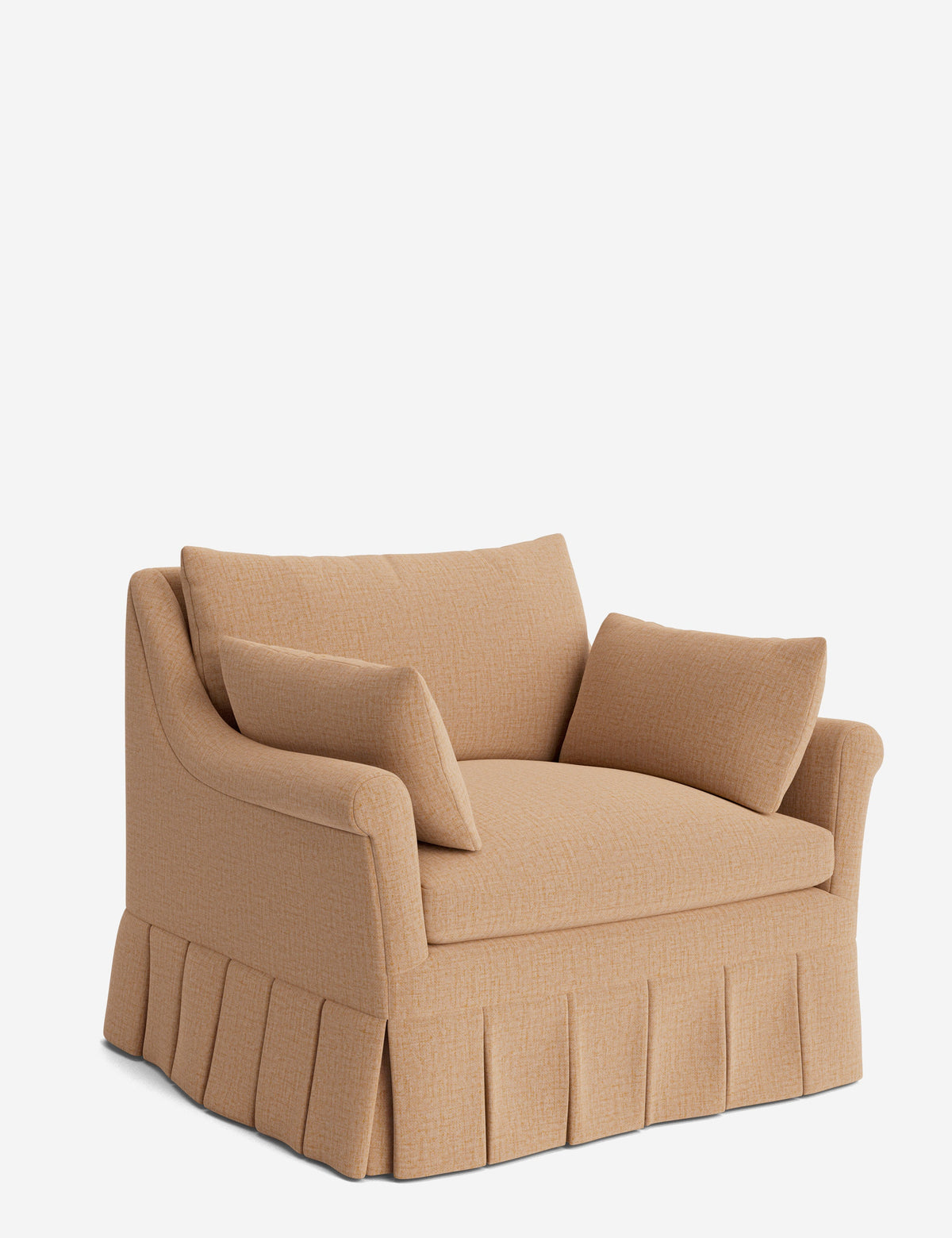 Portola Rolled Arm Pleated Accent Chair