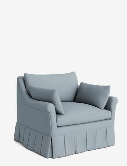 Portola Rolled Arm Pleated Accent Chair