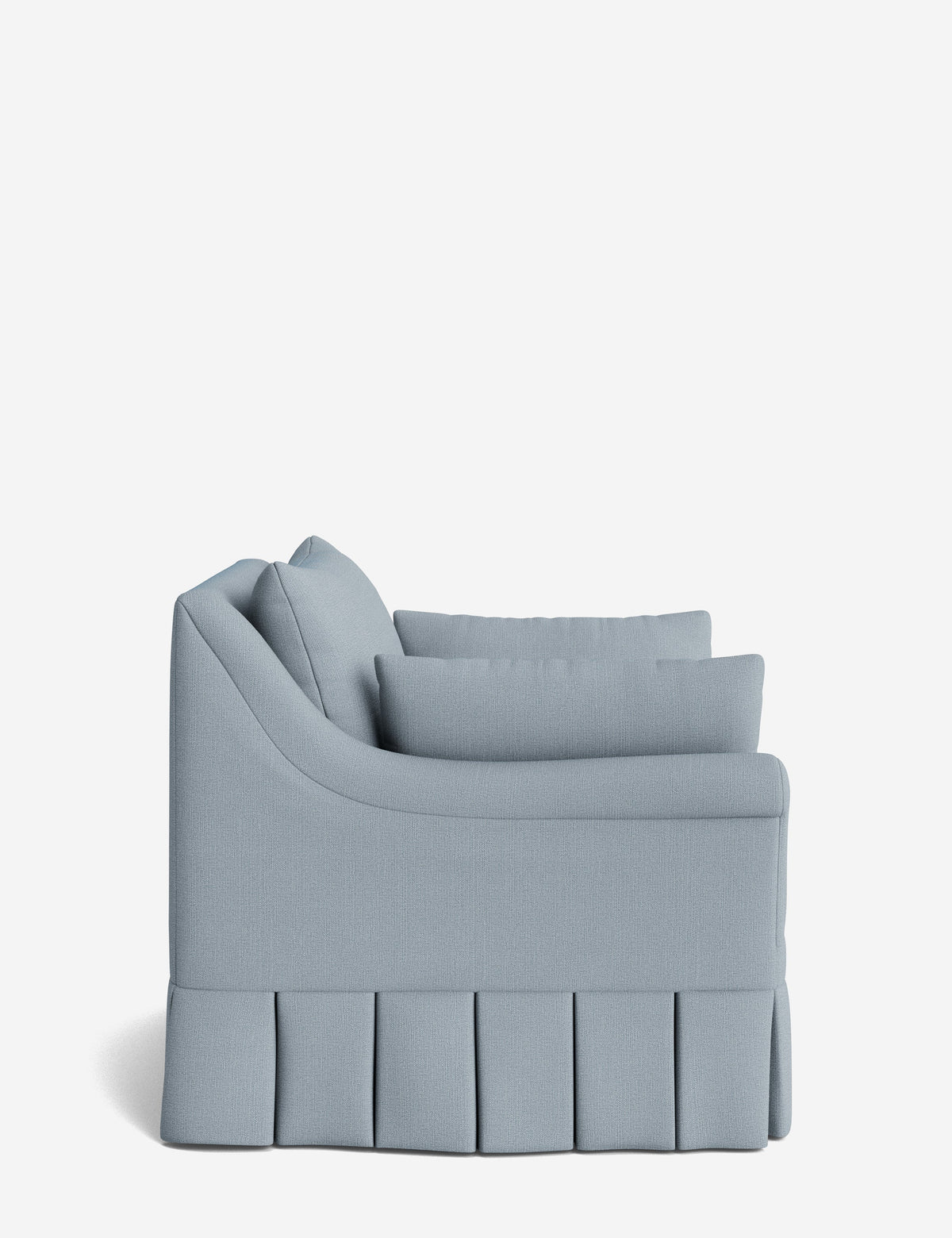 Portola Rolled Arm Pleated Accent Chair