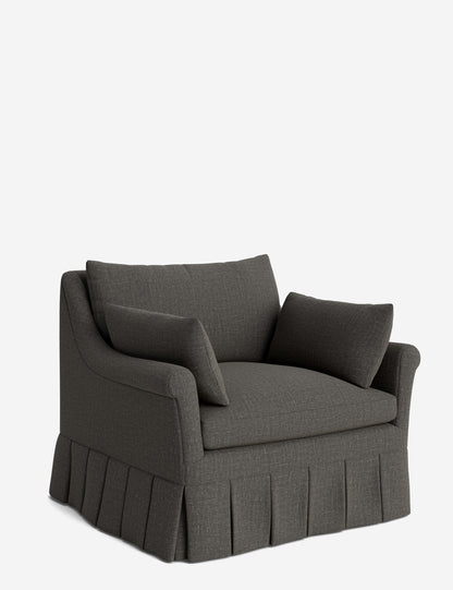 Portola Rolled Arm Pleated Accent Chair