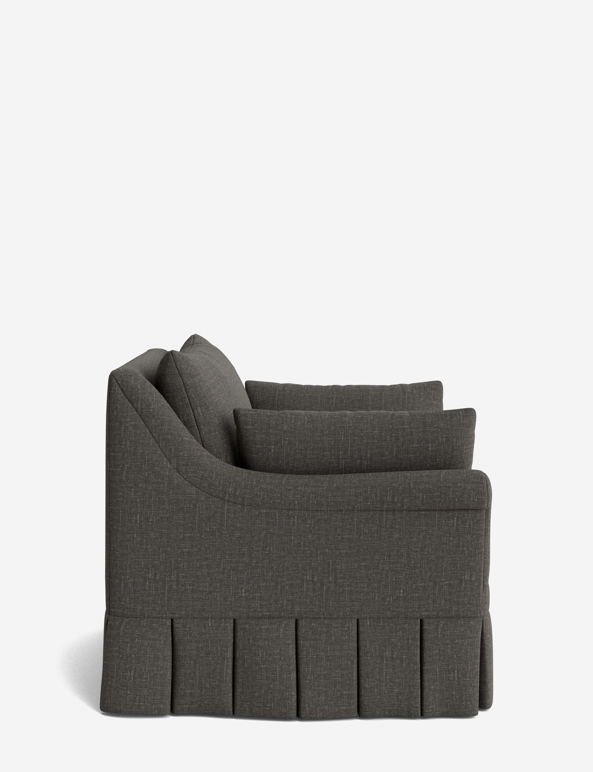 Portola Rolled Arm Pleated Accent Chair