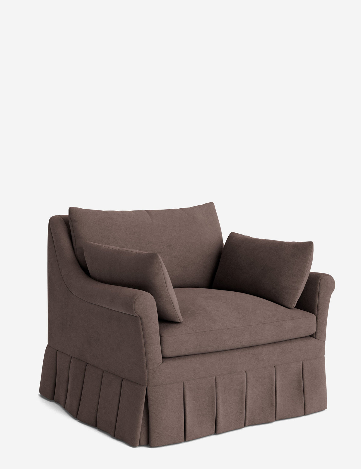Portola Rolled Arm Pleated Accent Chair
