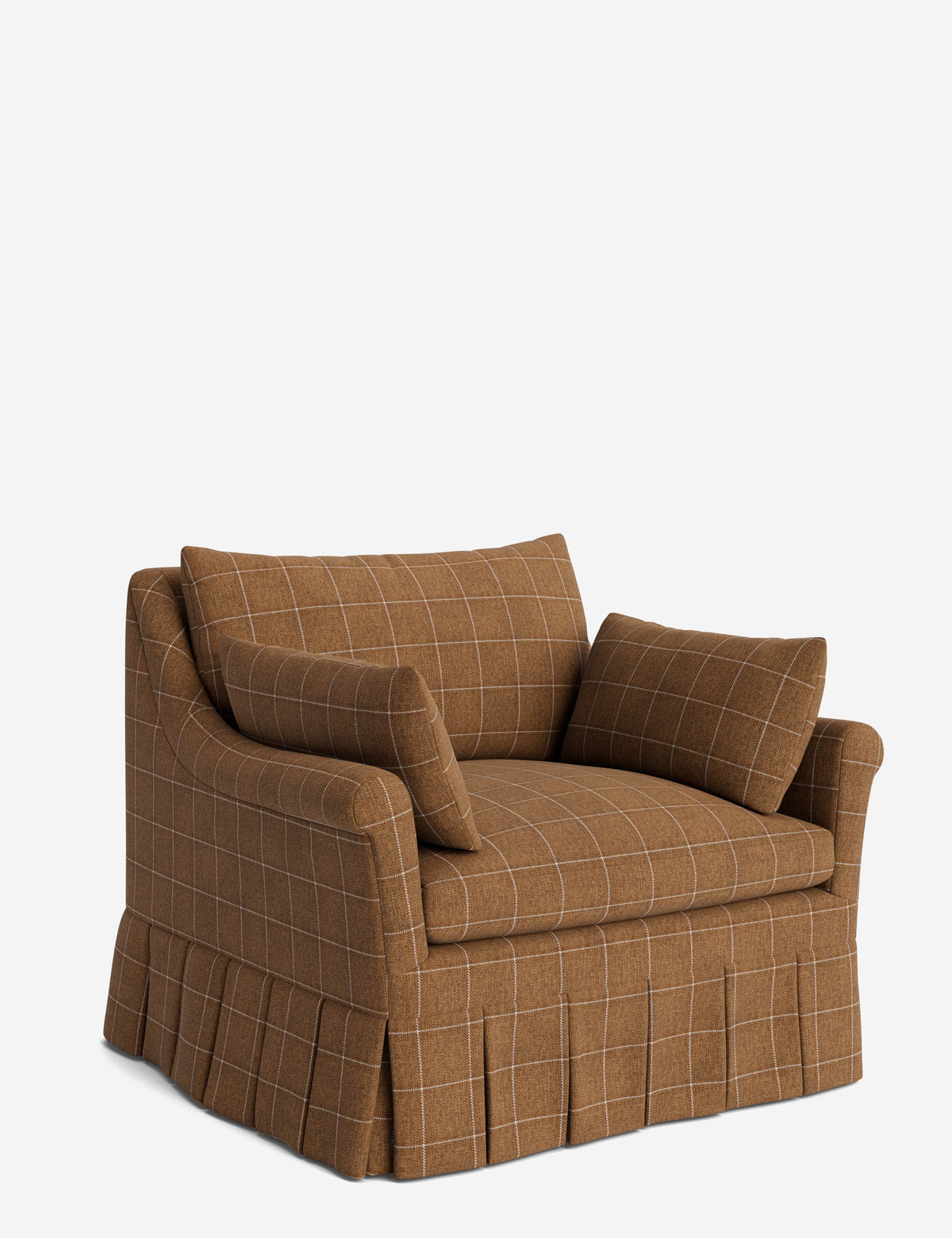 Portola Rolled Arm Pleated Accent Chair