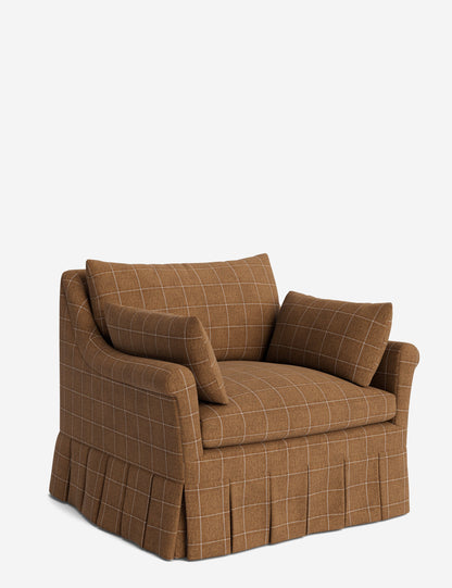 Portola Rolled Arm Pleated Accent Chair