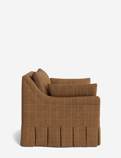 Portola Rolled Arm Pleated Accent Chair