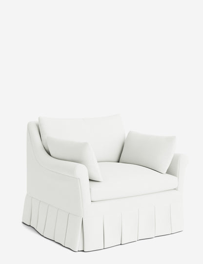 Portola Rolled Arm Pleated Accent Chair