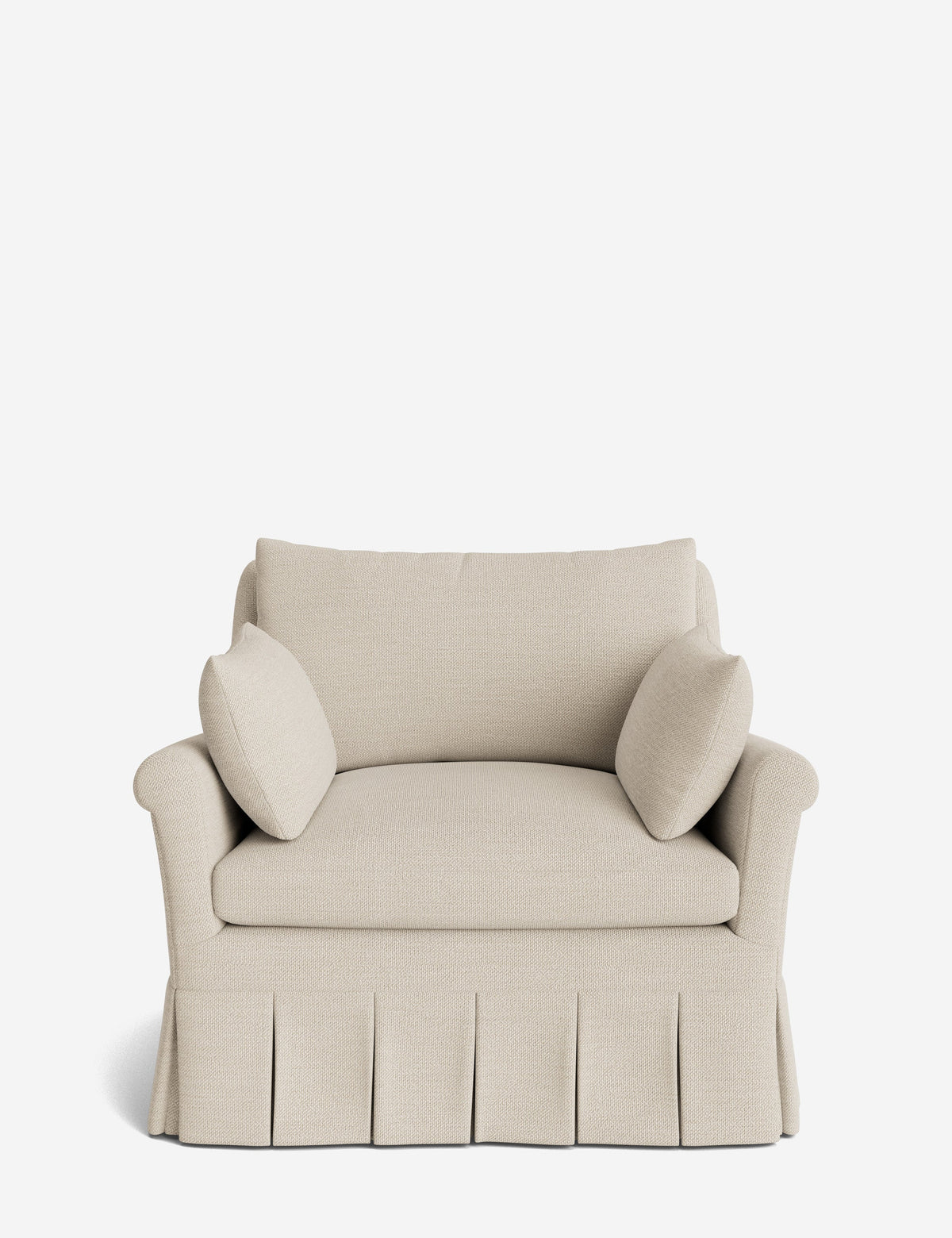 Portola Rolled Arm Pleated Accent Chair